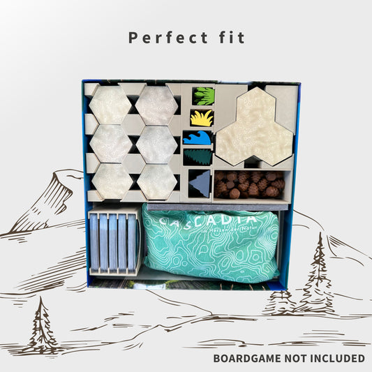 Cascadia Inlay - Boardgame Organizer ( + Landmarks )
