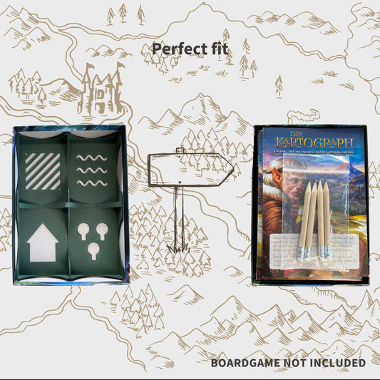 Cartographers/Heroes Design Inlay - Boardgame Organizer