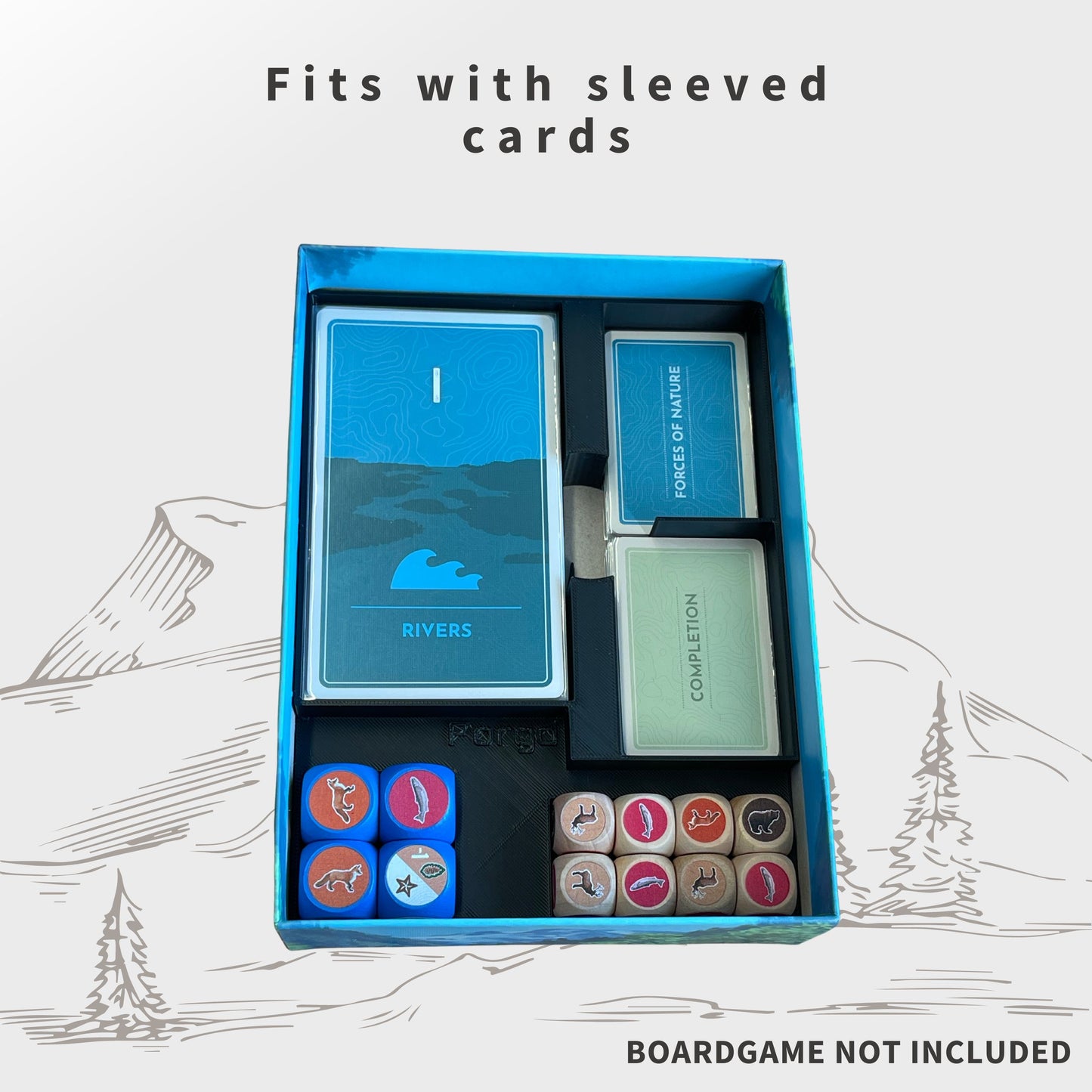 Cascadia Rolling Hills/Rolling Rivers Inlay - Brettspiel Organizer
