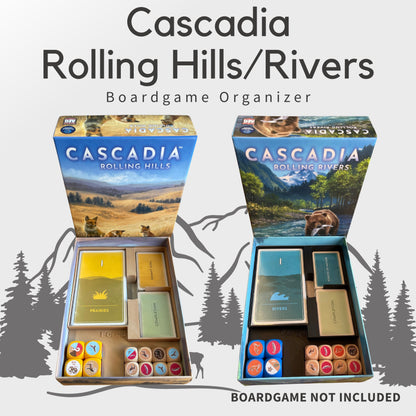 Cascadia Rolling Hills/Rolling Rivers Inlay - Brettspiel Organizer