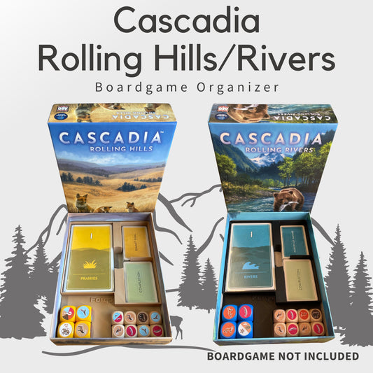 Cascadia Rolling Hills/Rolling Rivers Inlay - Brettspiel Organizer