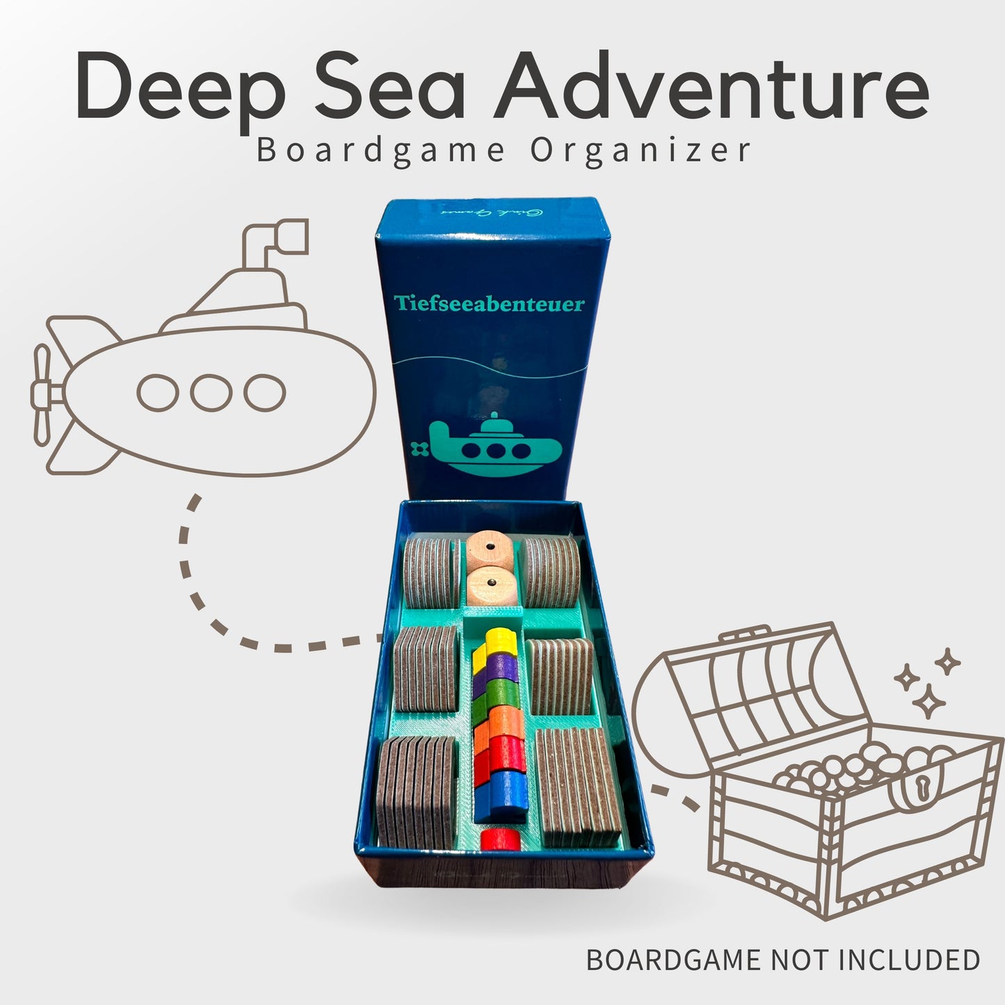 Tiefseeabenteuer - Brettspiel Organizer